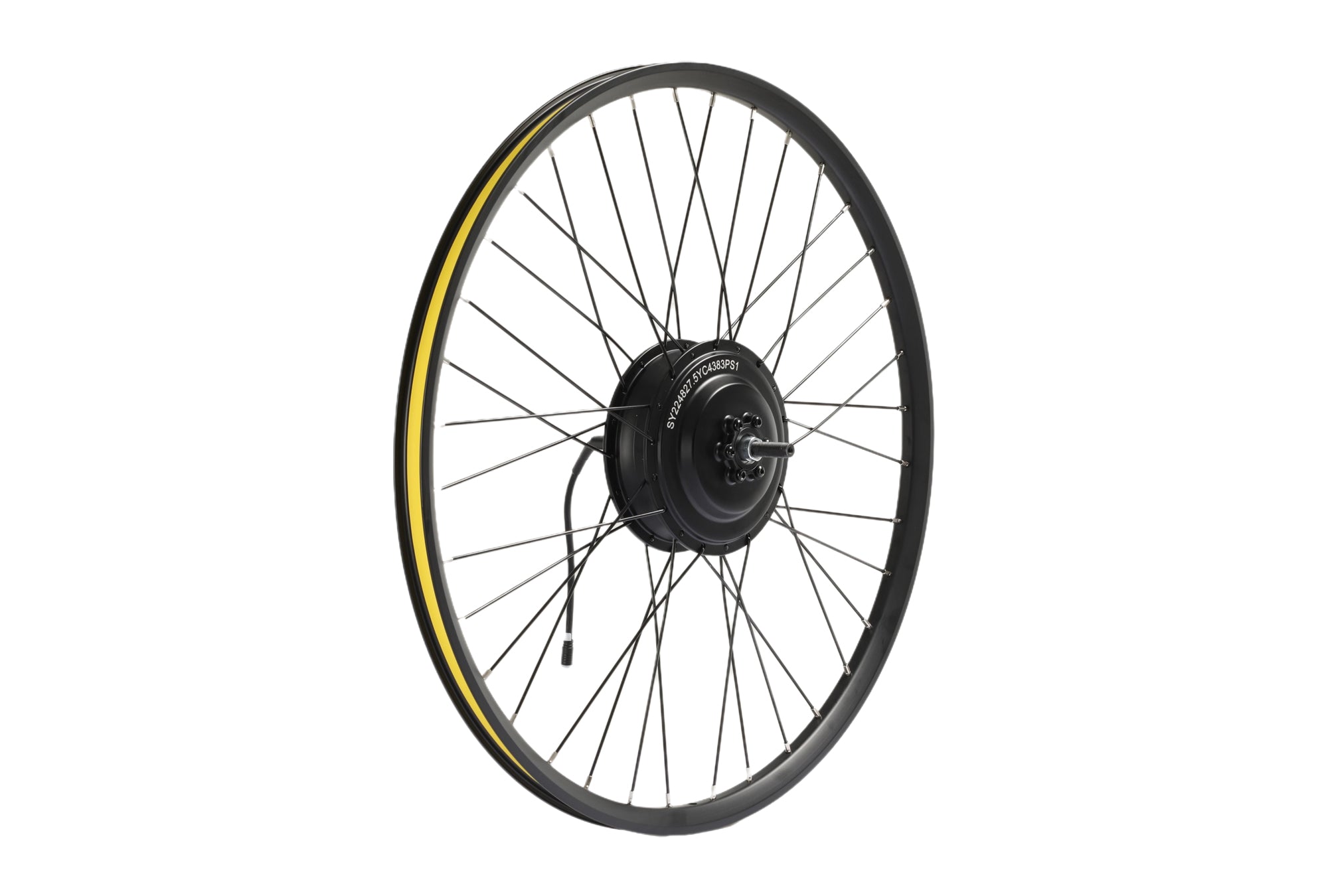 electric back wheel for bicycle 20'' Rear Wheel Ebike Hub Motor 36V 250W E-Bike Conversion Kit with LCD Display PAS Thumb Throttle (Battery & Tire Not Included) : Sports & Outdoors Description 500W motor+ rim+spokes+tires+freewheel+disc brake rotor+tools Features Powerful and efficient 500W motor Strong and lightweight aluminum alloy rim Durable and rust 20 Rear Motor Wheel for