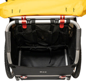 Burley Bee Child Trailer - Single, Yellow Rear
