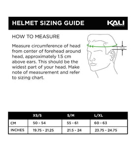 Kali Protectives Chakra Solo Helmet Sizing Guide